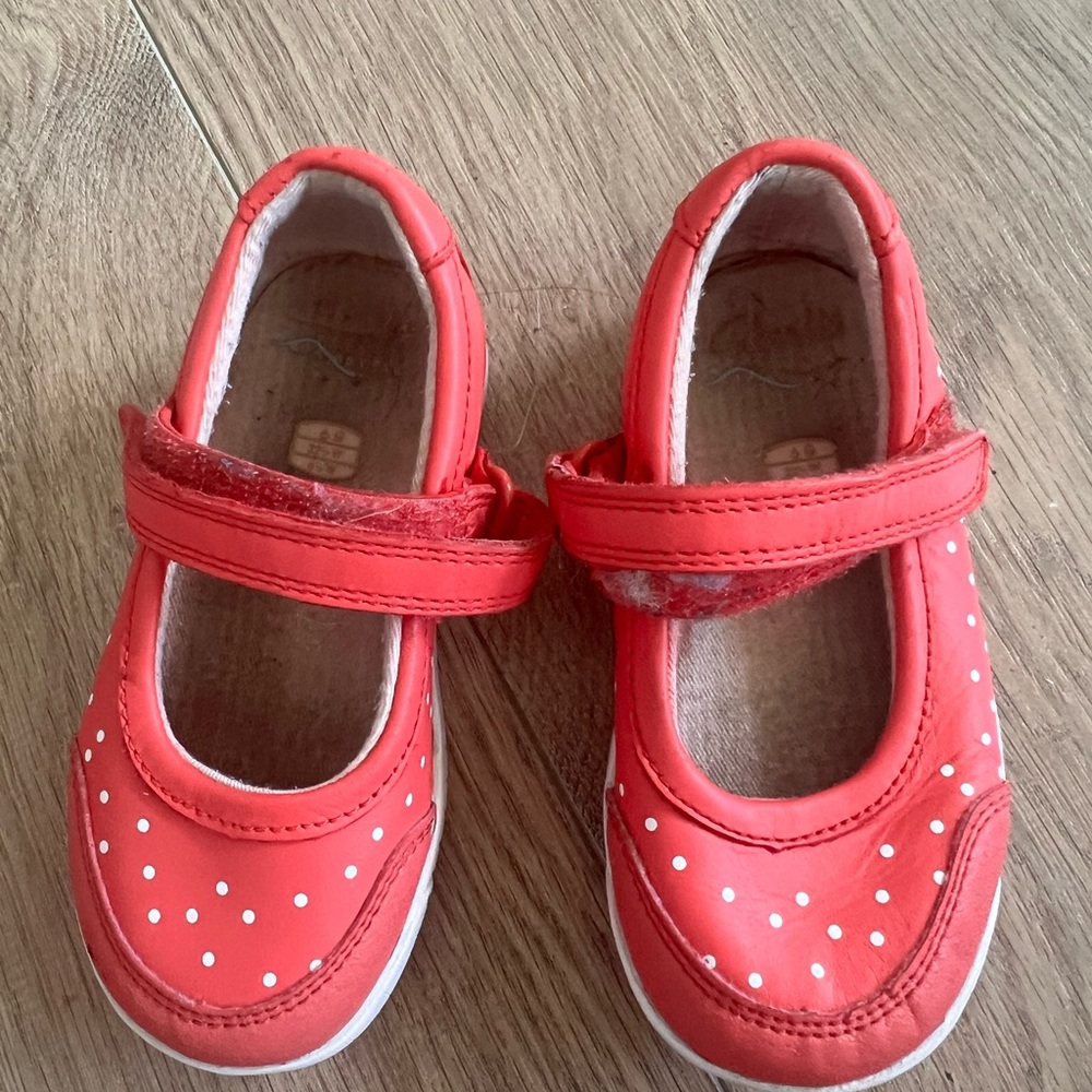 Clarks Red Polka Dot Kids Shoes
